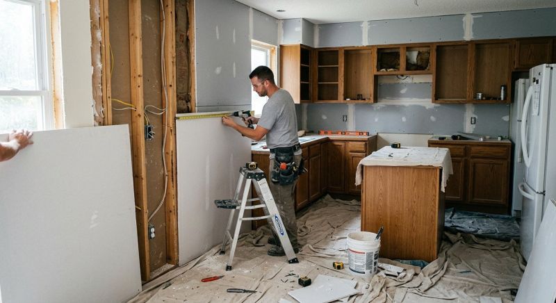 Kitchen Drywall Installation in Wilmington, NC