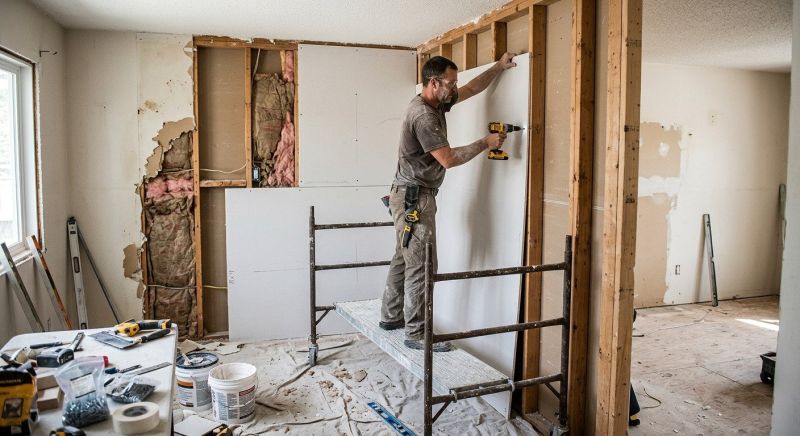 Bedroom Drywall Installation in Conroe, TX
