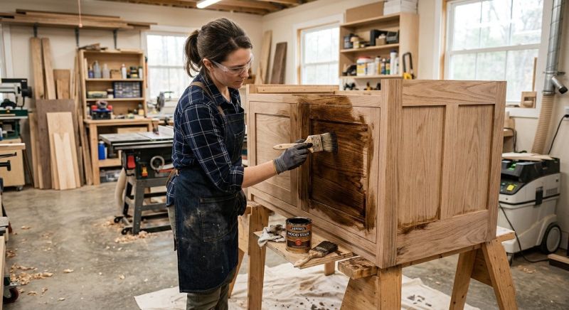 Kitchen Cabinet Staining in Bloomington, IN