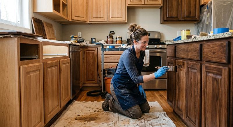 Kitchen Cupboard Refinishing in Muncie, IN