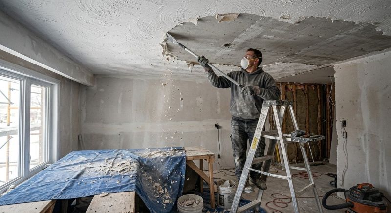 Knockdown Ceiling Removal in Waco, TX