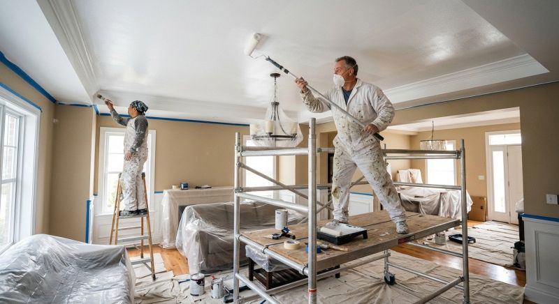 Stucco Ceiling Painting in Kansas City, KS